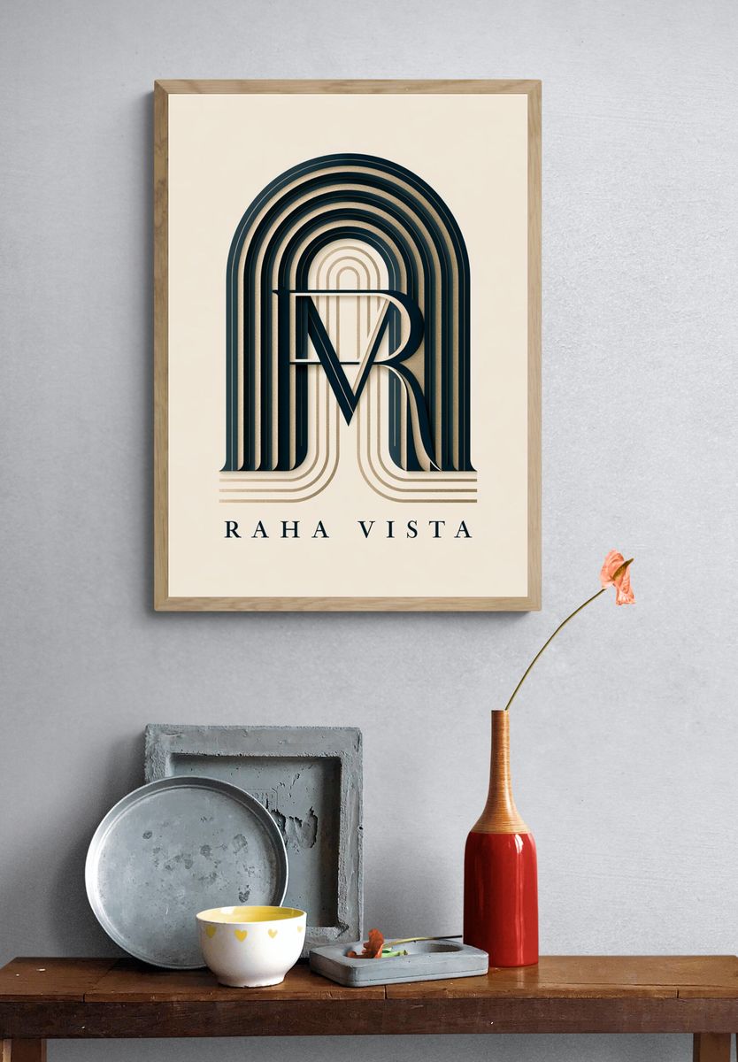 Raha Vista Typography Poster. — room view 3