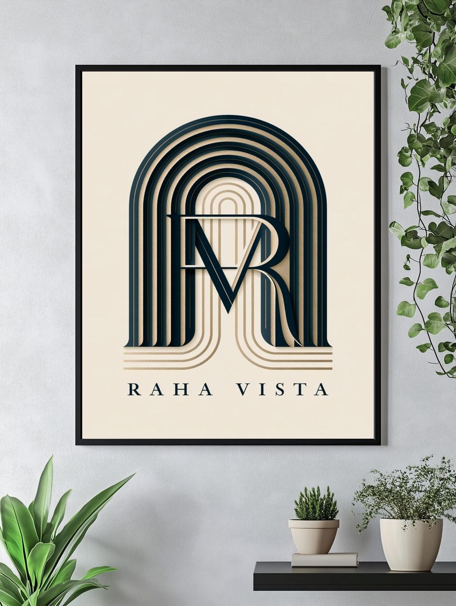 Raha Vista Typography Poster. — room view 4