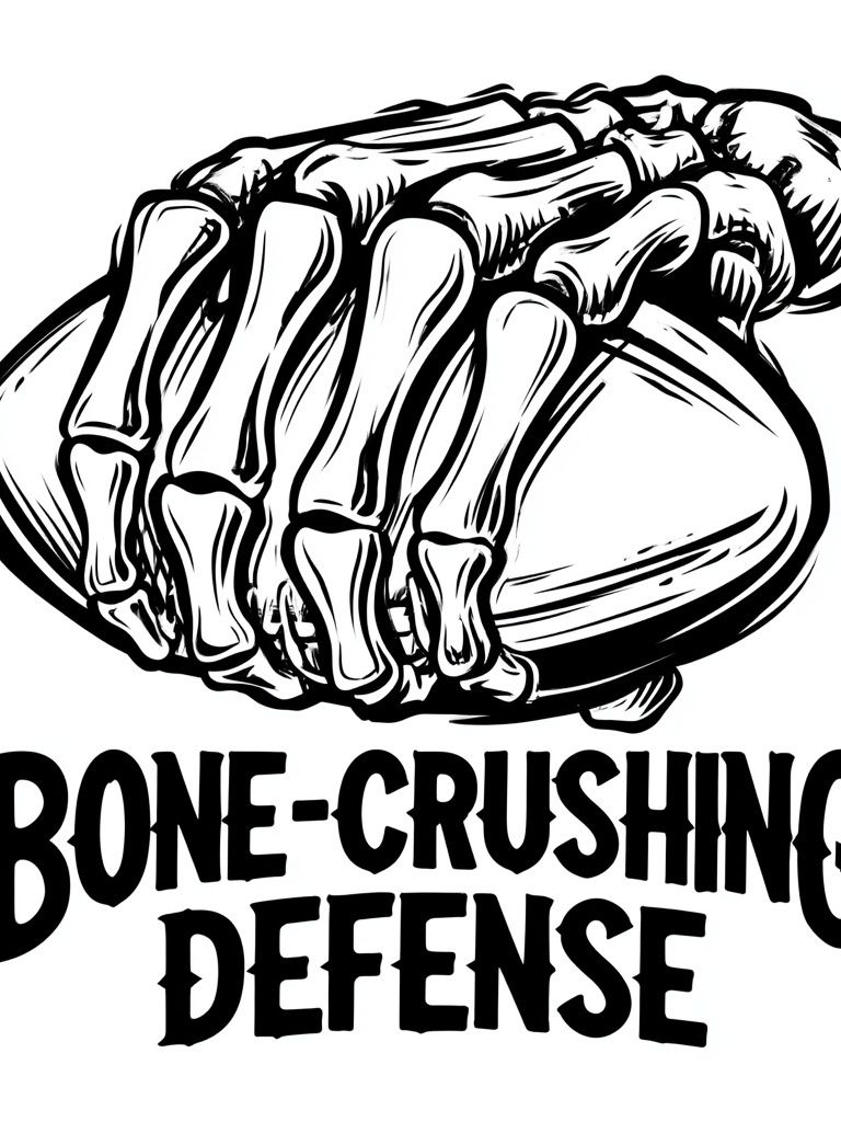 Bone-Crushing Defense Typography Poster. poster — typography art