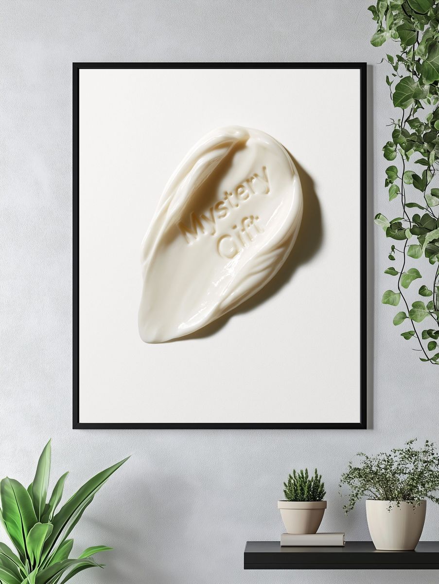 Mystery Gift Minimalist Print. — room view 4