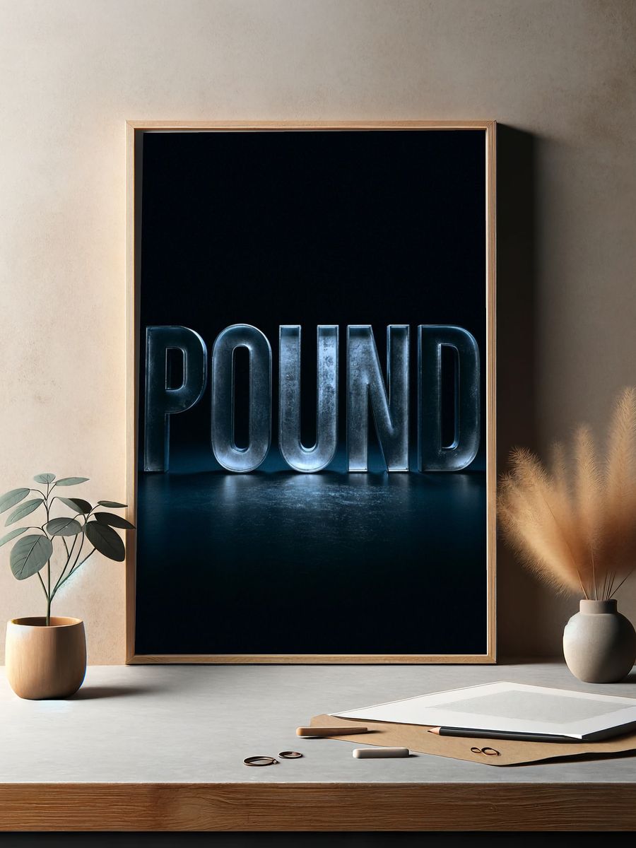 Pound Typography Poster. — room view 2