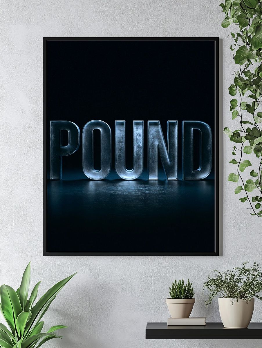 Pound Typography Poster. — room view 4