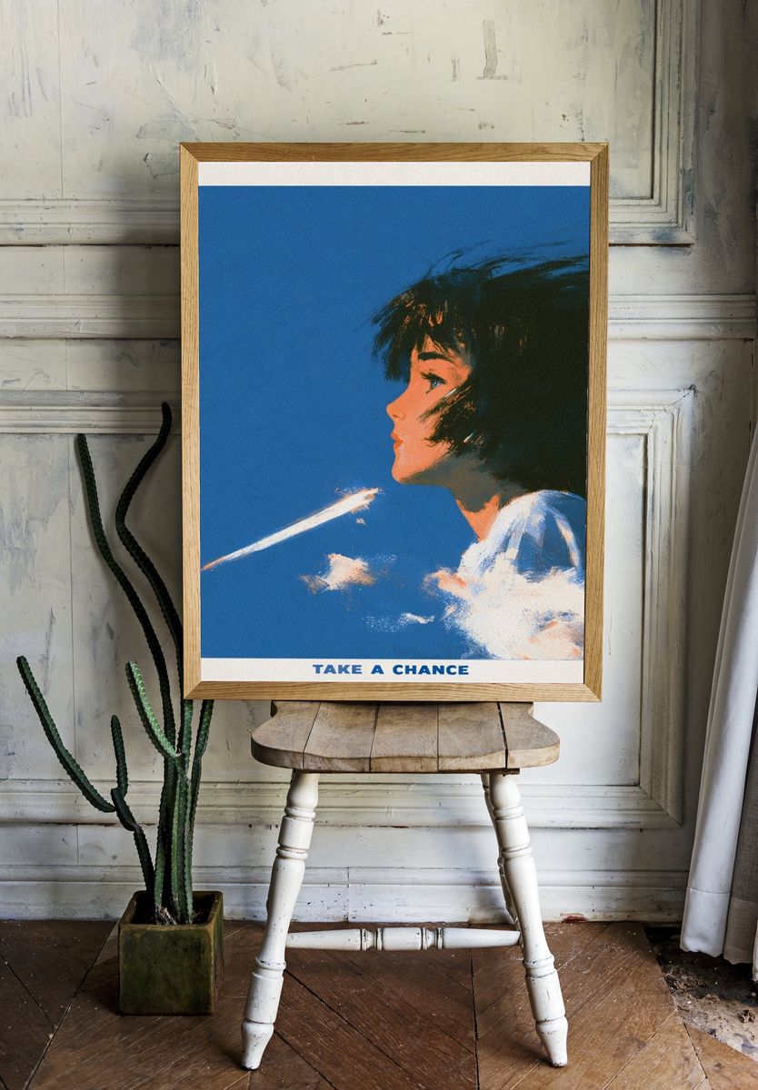 Take a Chance Typography Print. — room view 1