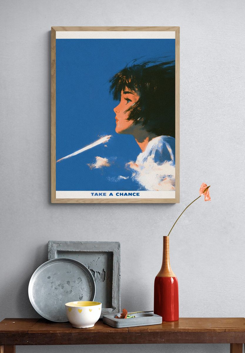 Take a Chance Typography Print. — room view 3