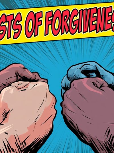 Fists of Forgiveness Typography Poster. poster