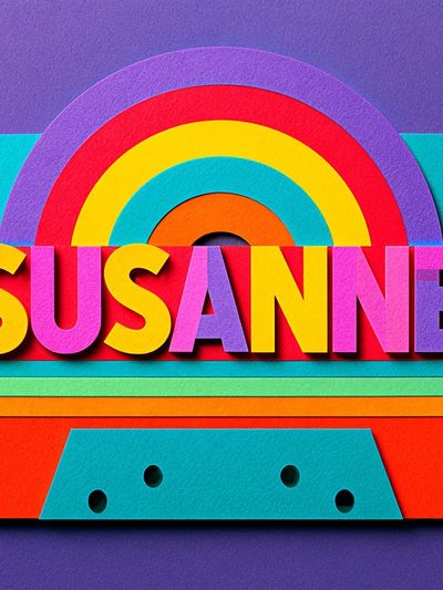 Susanne Rainbow Typography Poster.