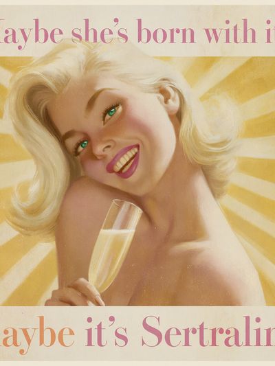 Sertraline Pop-Art Typography Poster. poster