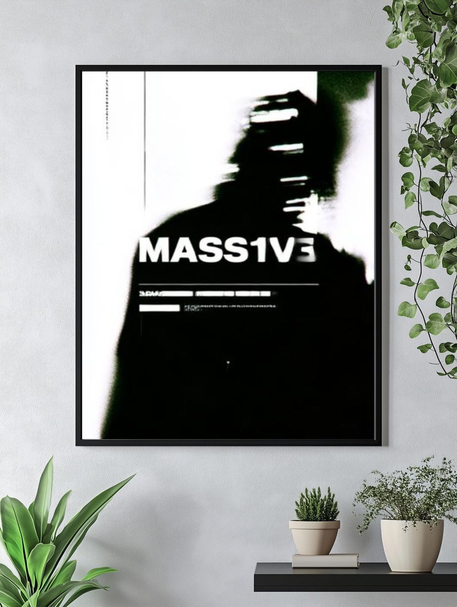 Massive Glitch Typography Poster. — room view 4