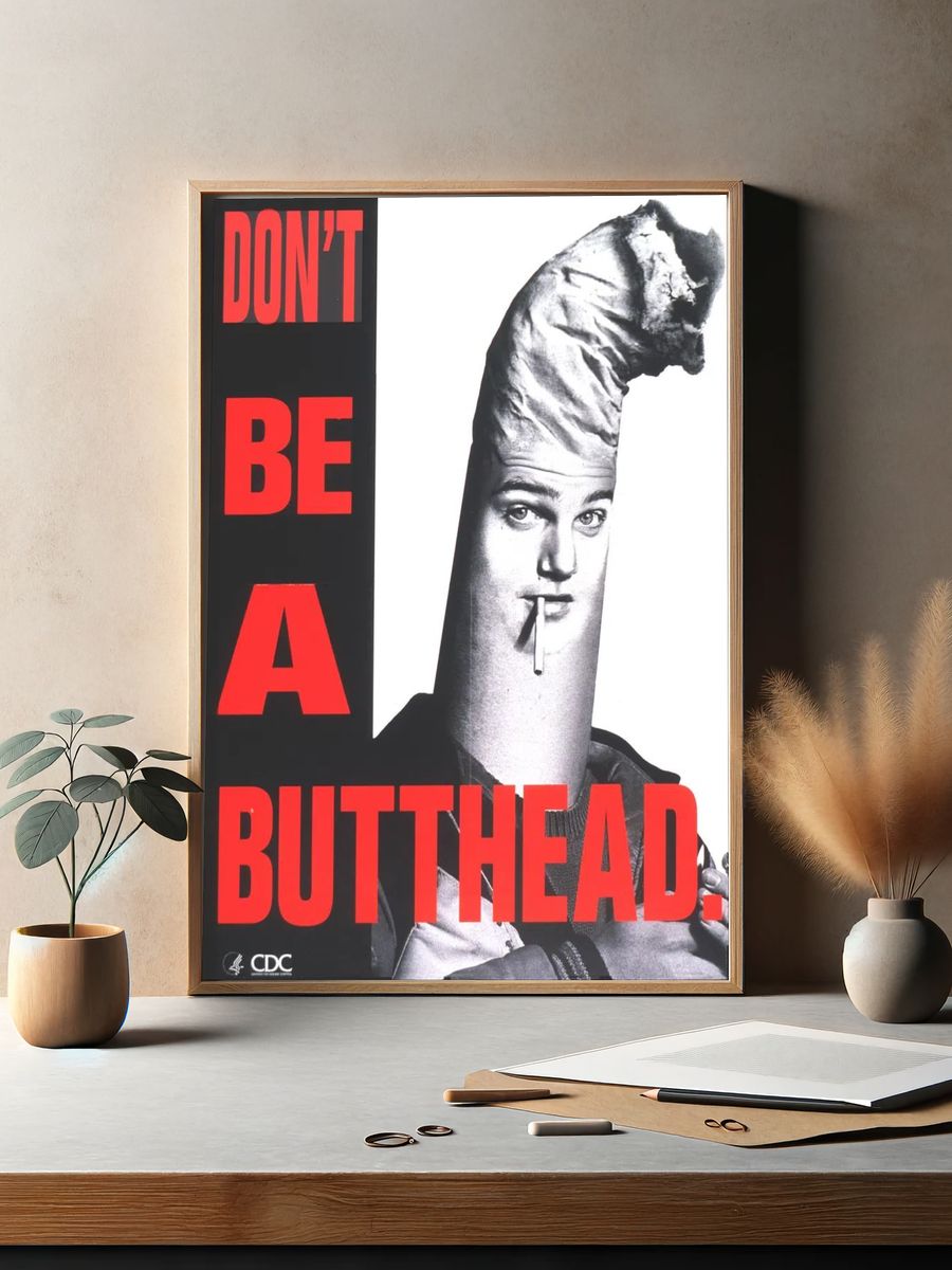 Don't be butthead. photograph person. — room view 2