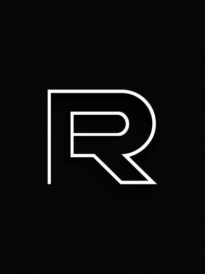 Minimalist R Typography Poster.