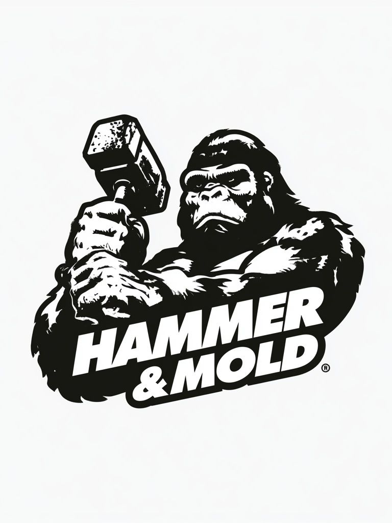 Hammer & Mold Gorilla Typography Poster. poster detail