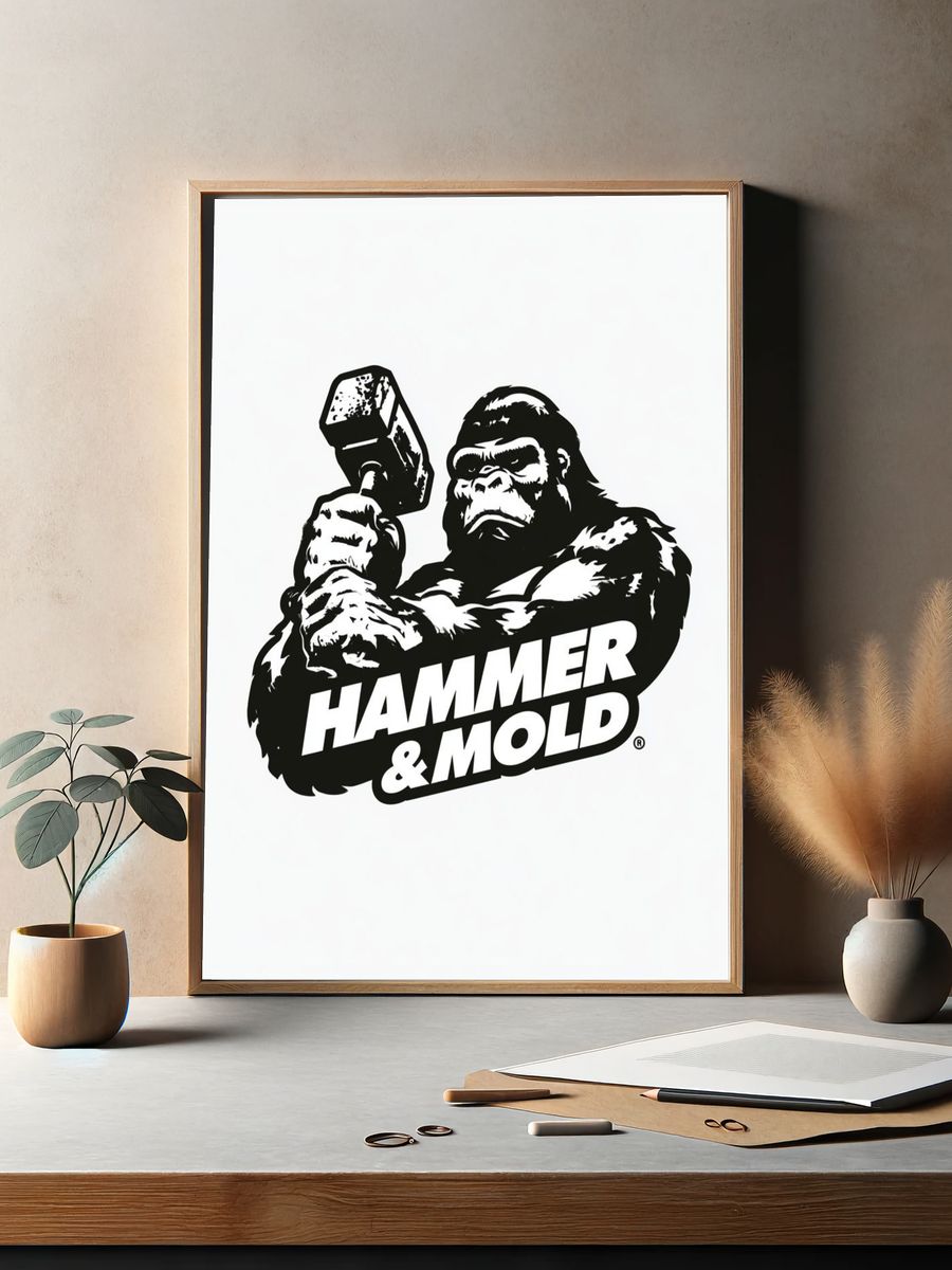 Hammer & Mold Gorilla Typography Poster. — room view 2