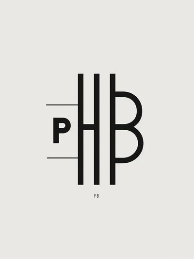 PB Monogram Minimalist Poster.