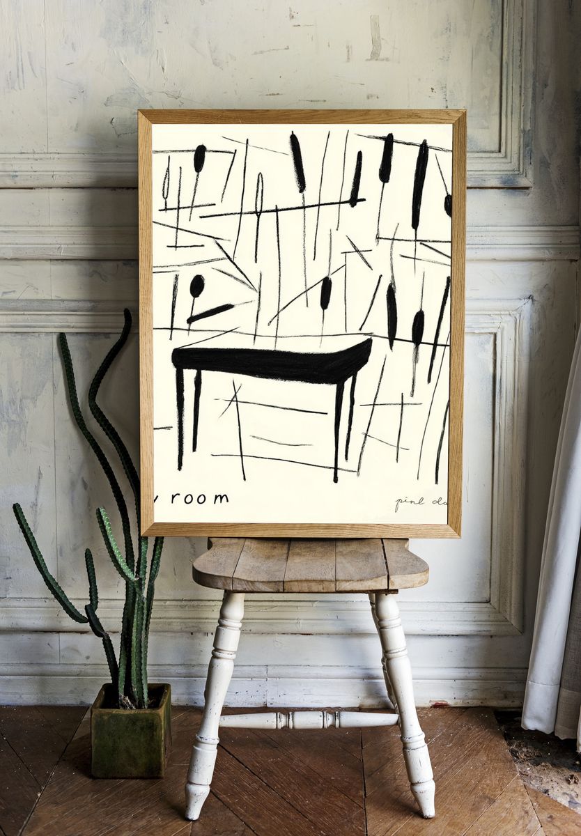 My Room Minimalist Typography Poster. — room view 1