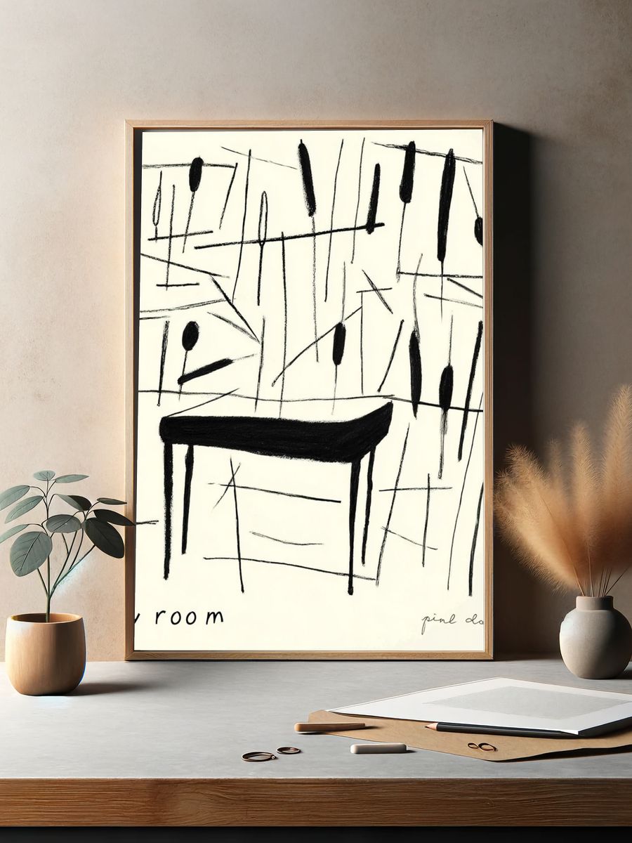 My Room Minimalist Typography Poster. — room view 2