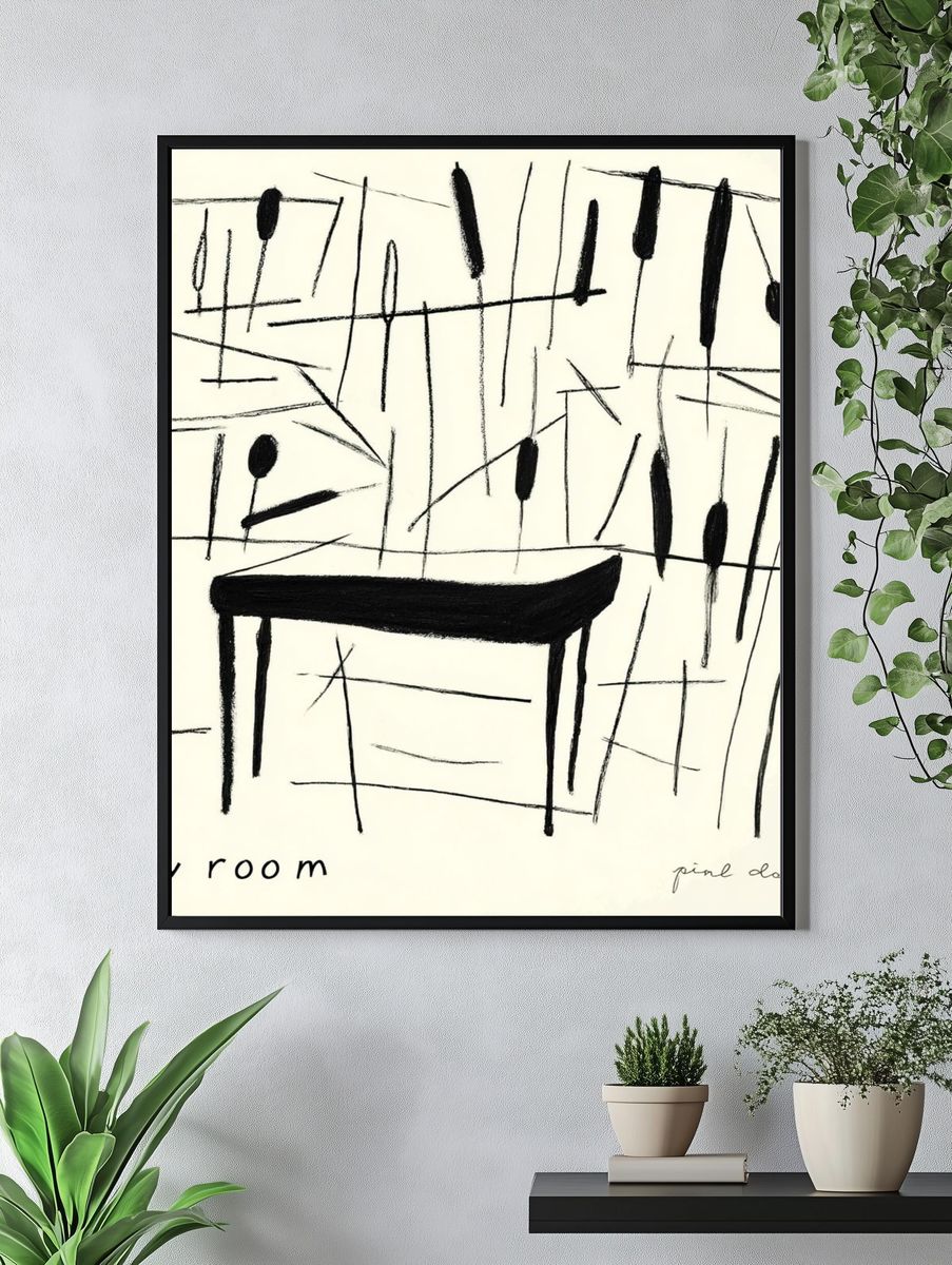 My Room Minimalist Typography Poster. — room view 4