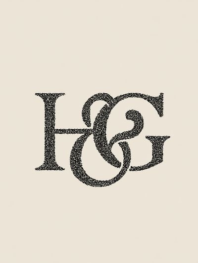 HG Monogram Typography Poster.