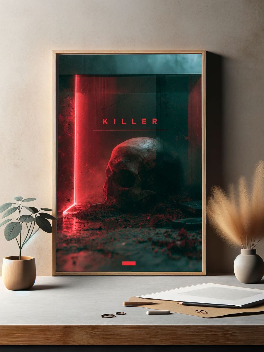 Killer Horror Typography Poster. — room view 2