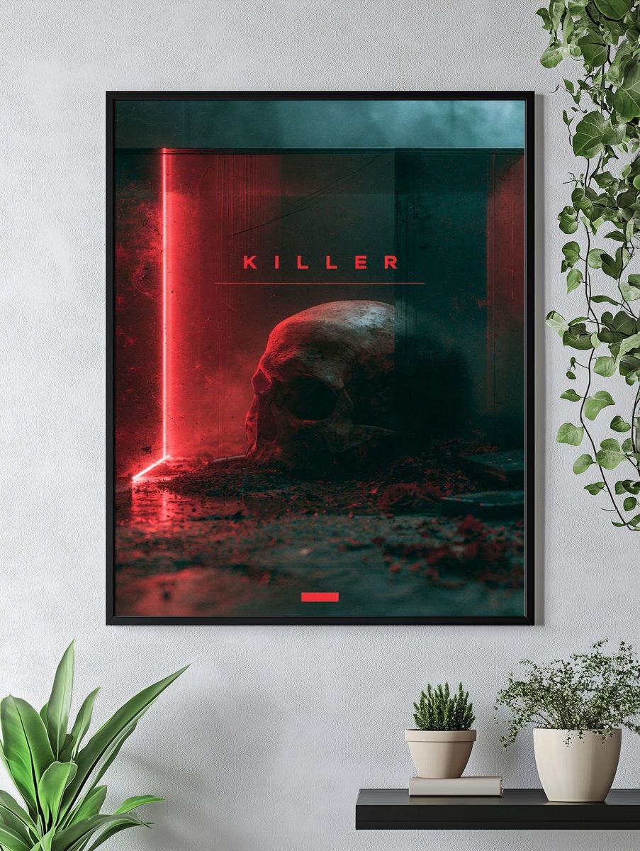 Killer Horror Typography Poster. — room view 4