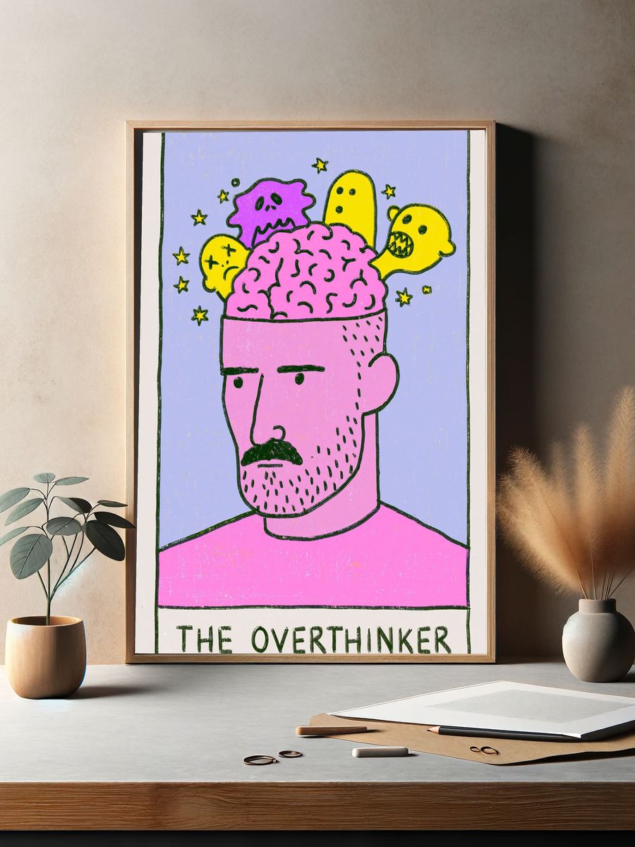 The Overthinker Typography Poster. — room view 2