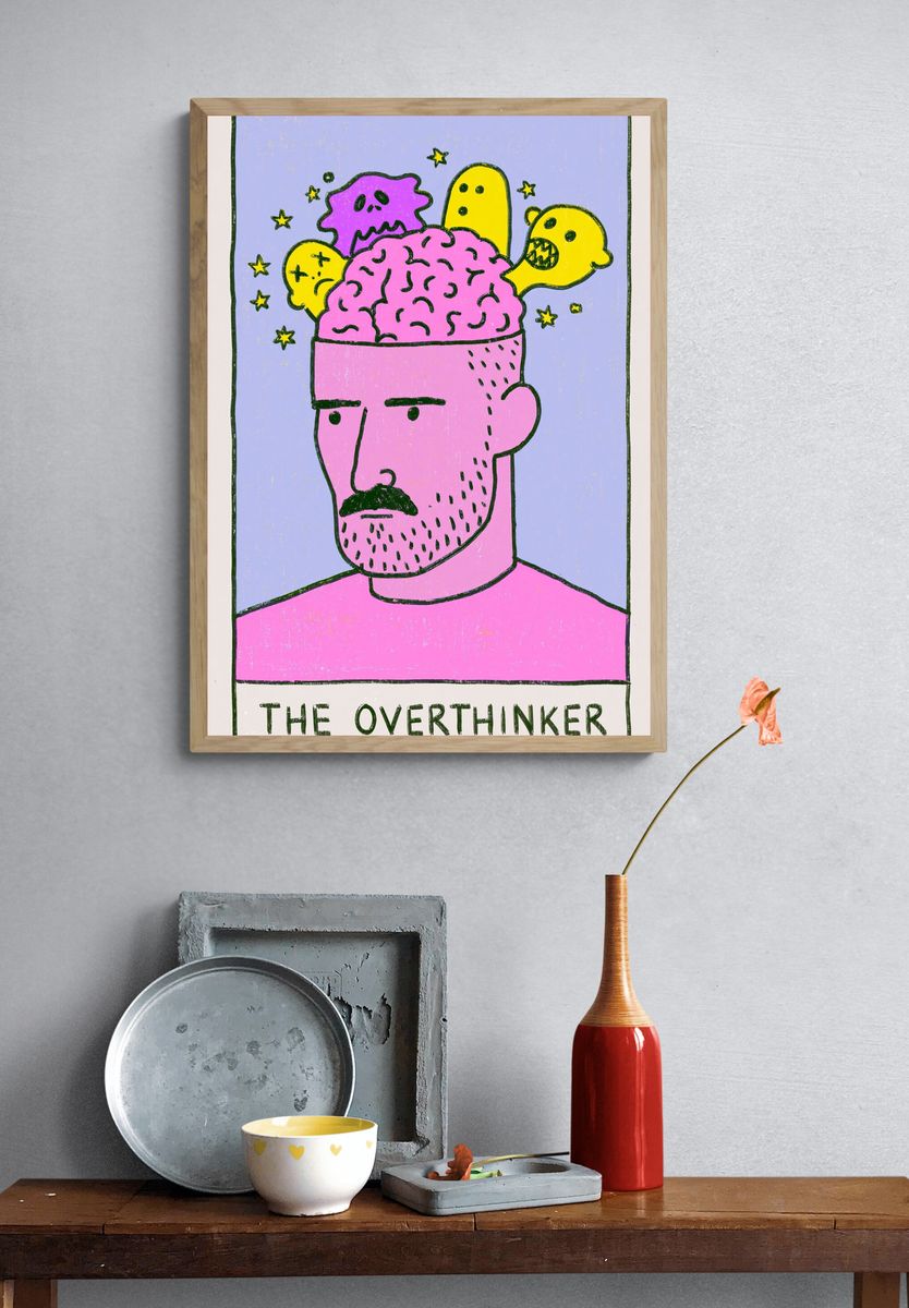 The Overthinker Typography Poster. — room view 3
