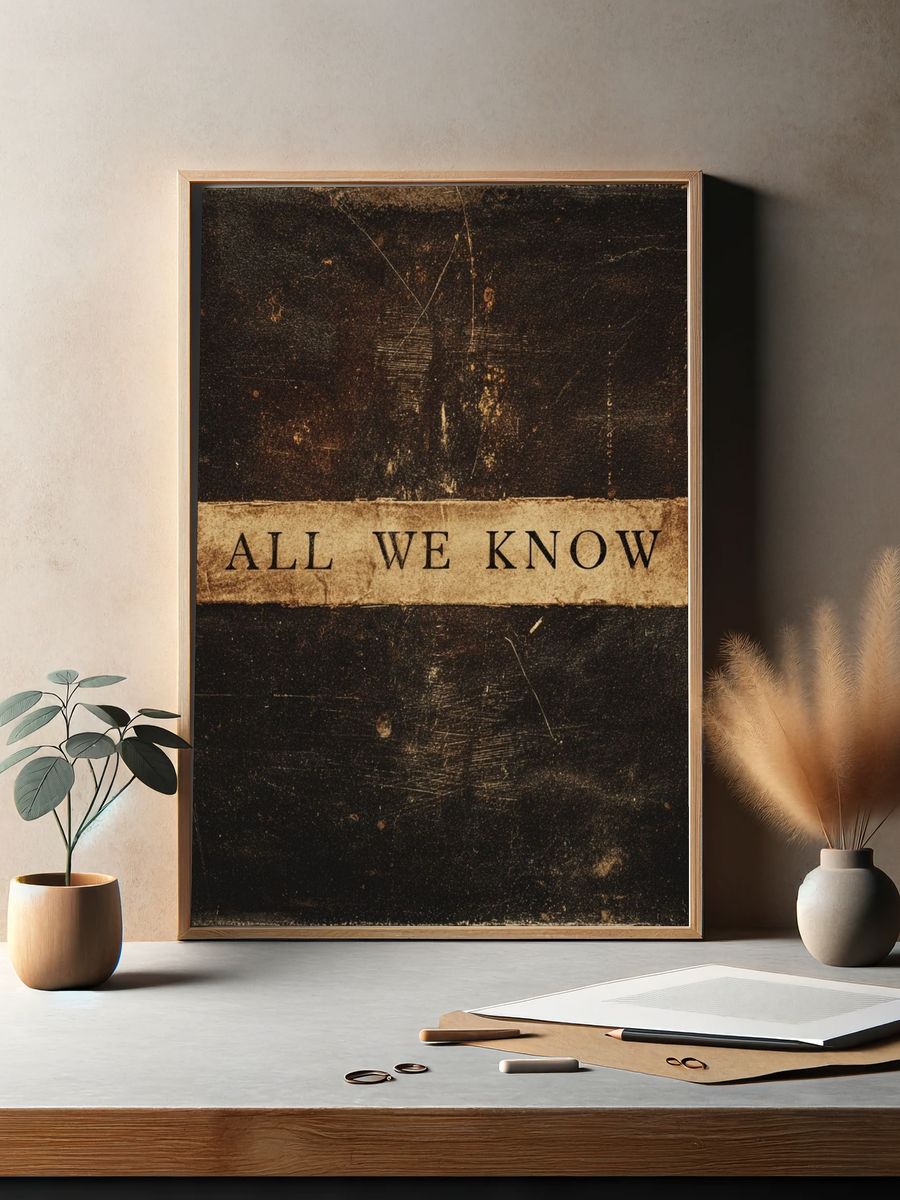 All We Know — Typography Print. — room view 2