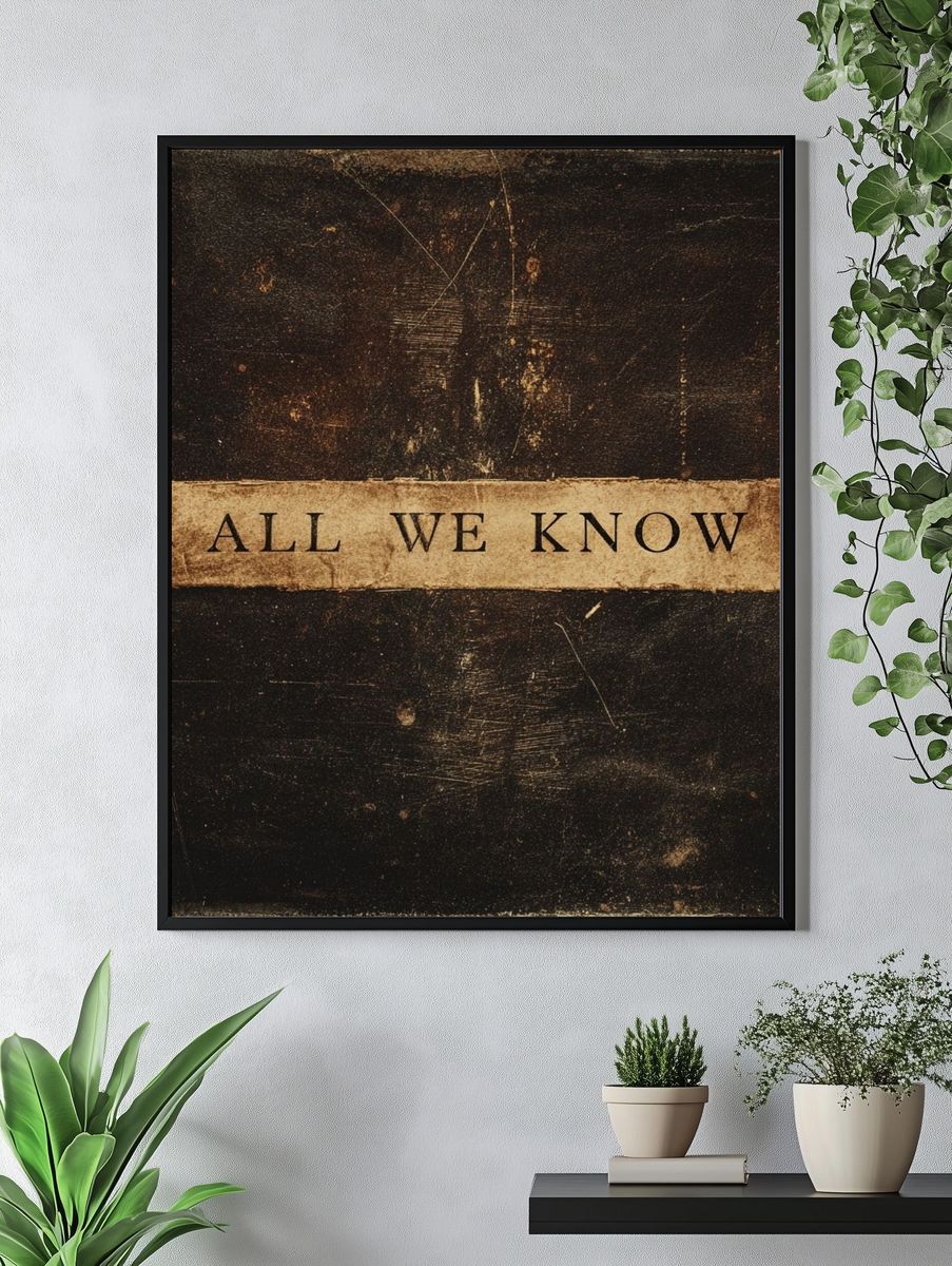 All We Know — Typography Print. — room view 4