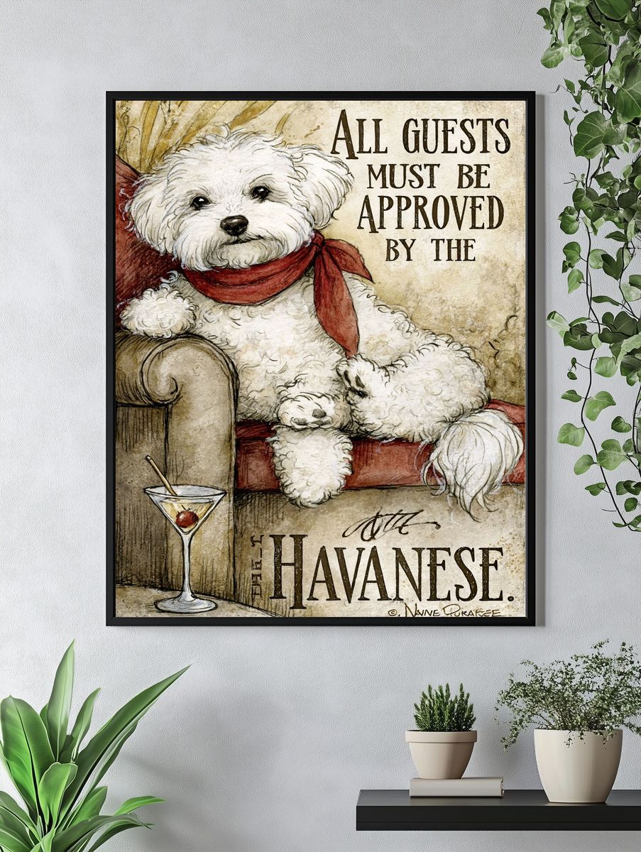 Havanese Dog Quote Typography Poster. — room view 4