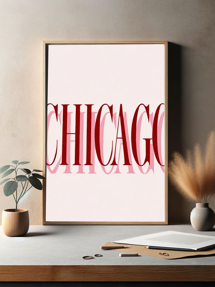 Chicago Typography Poster. — room view 2