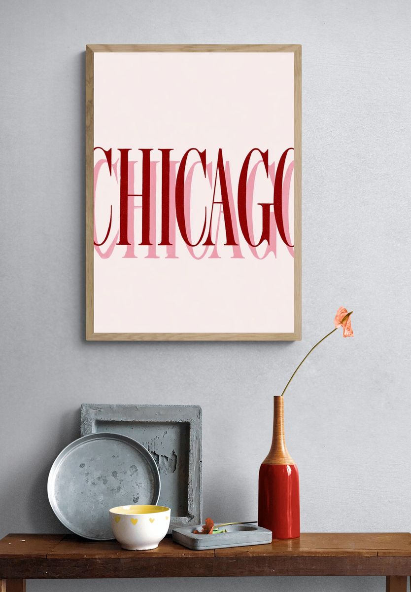 Chicago Typography Poster. — room view 3
