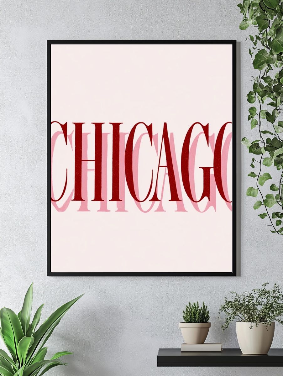 Chicago Typography Poster. — room view 4