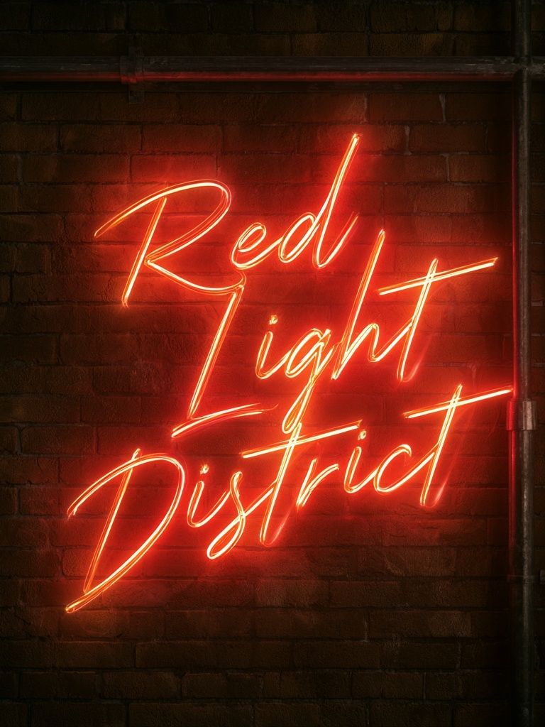 Red Light District Typography Poster. poster — typography art