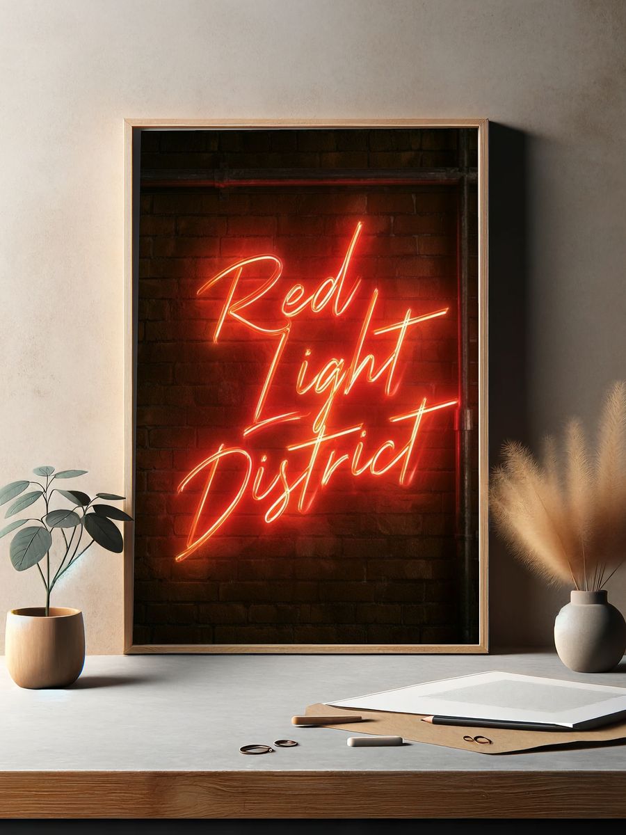 Red Light District Typography Poster. — room view 2