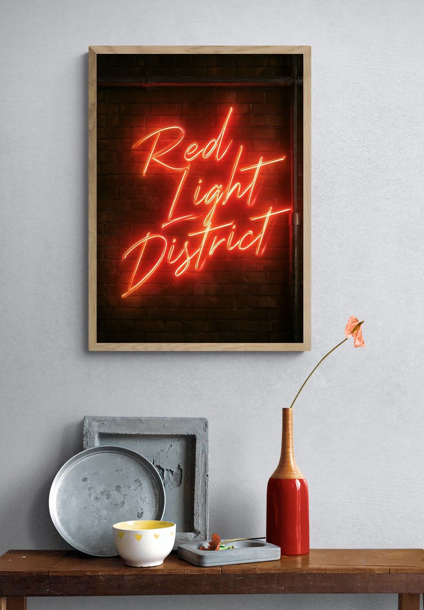 Red Light District Typography Poster. — room view 3