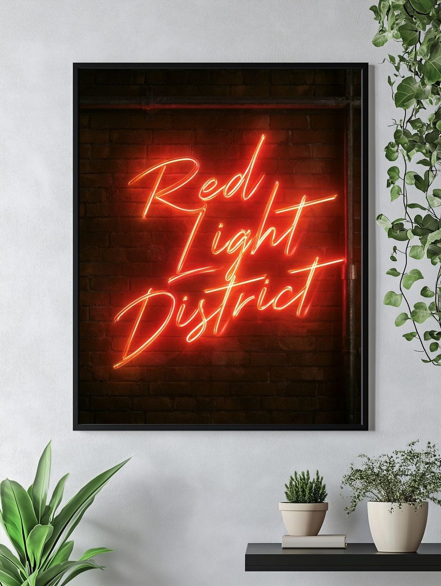 Red Light District Typography Poster. — room view 4