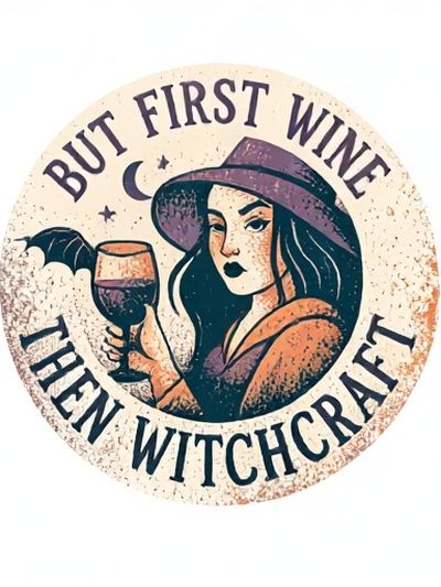 But First Wine Witchcraft Poster. poster