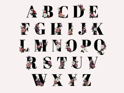 Classic elegant floral alphabet letter. poster