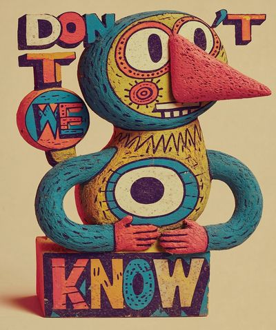Don't Know Pop Art Poster.
