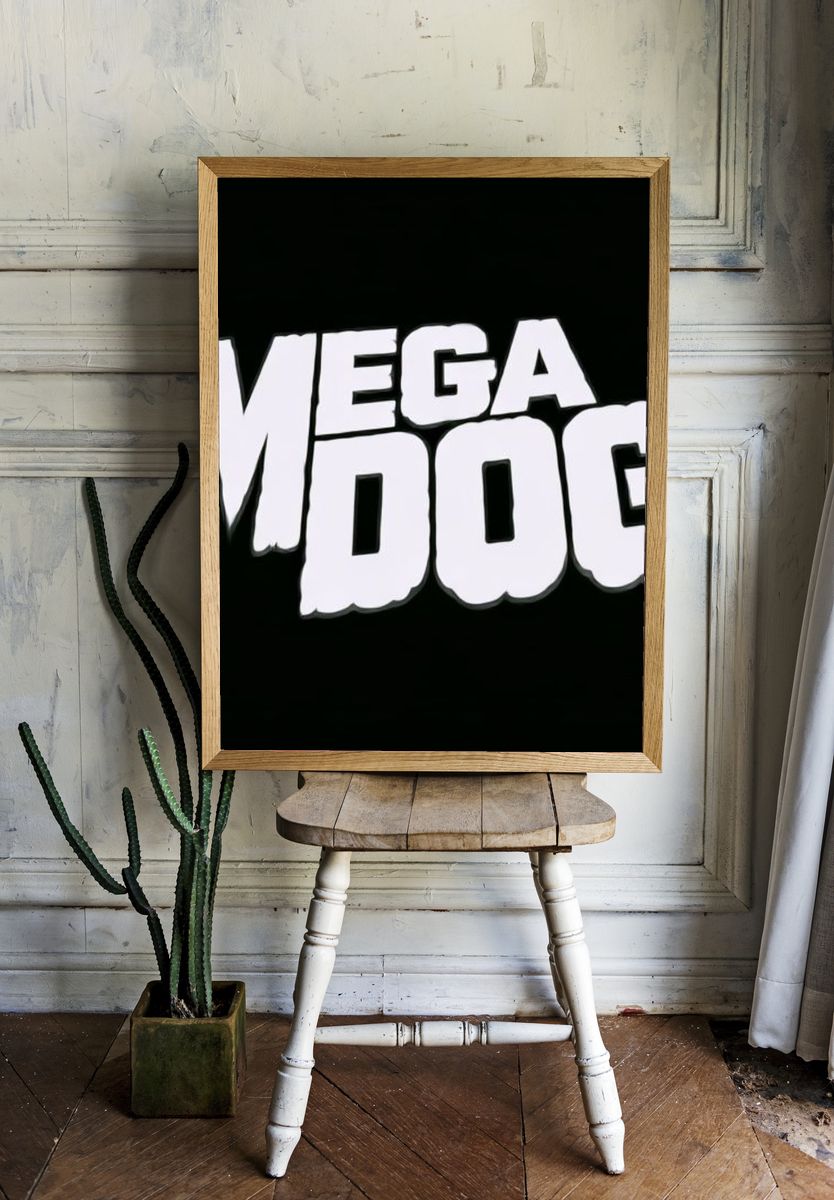 Mega Dog Typography Poster. — room view 1