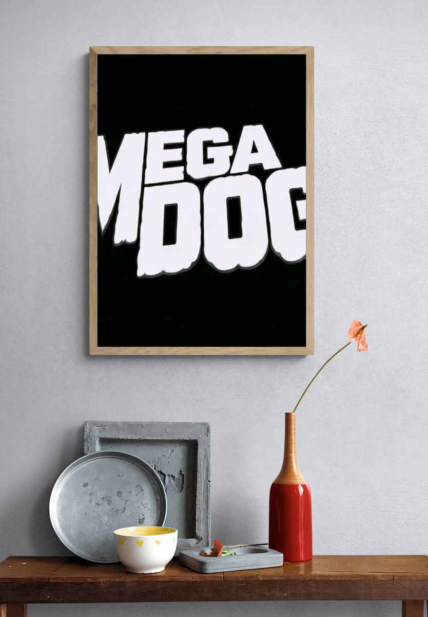 Mega Dog Typography Poster. — room view 3
