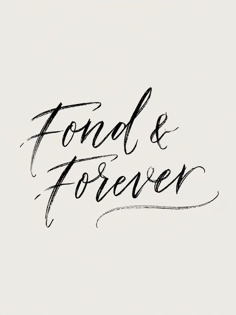 Fond & Forever Typography Print. poster — typography art