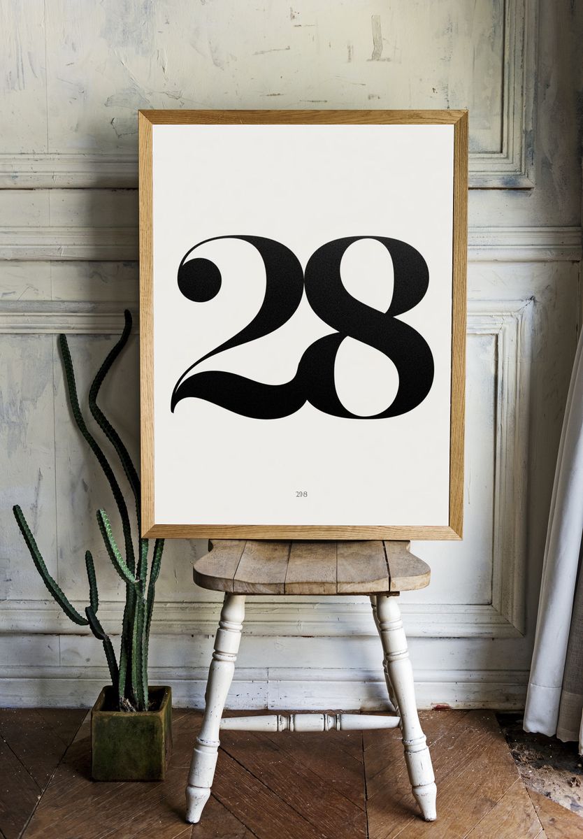 28 Typography Poster. — room view 1