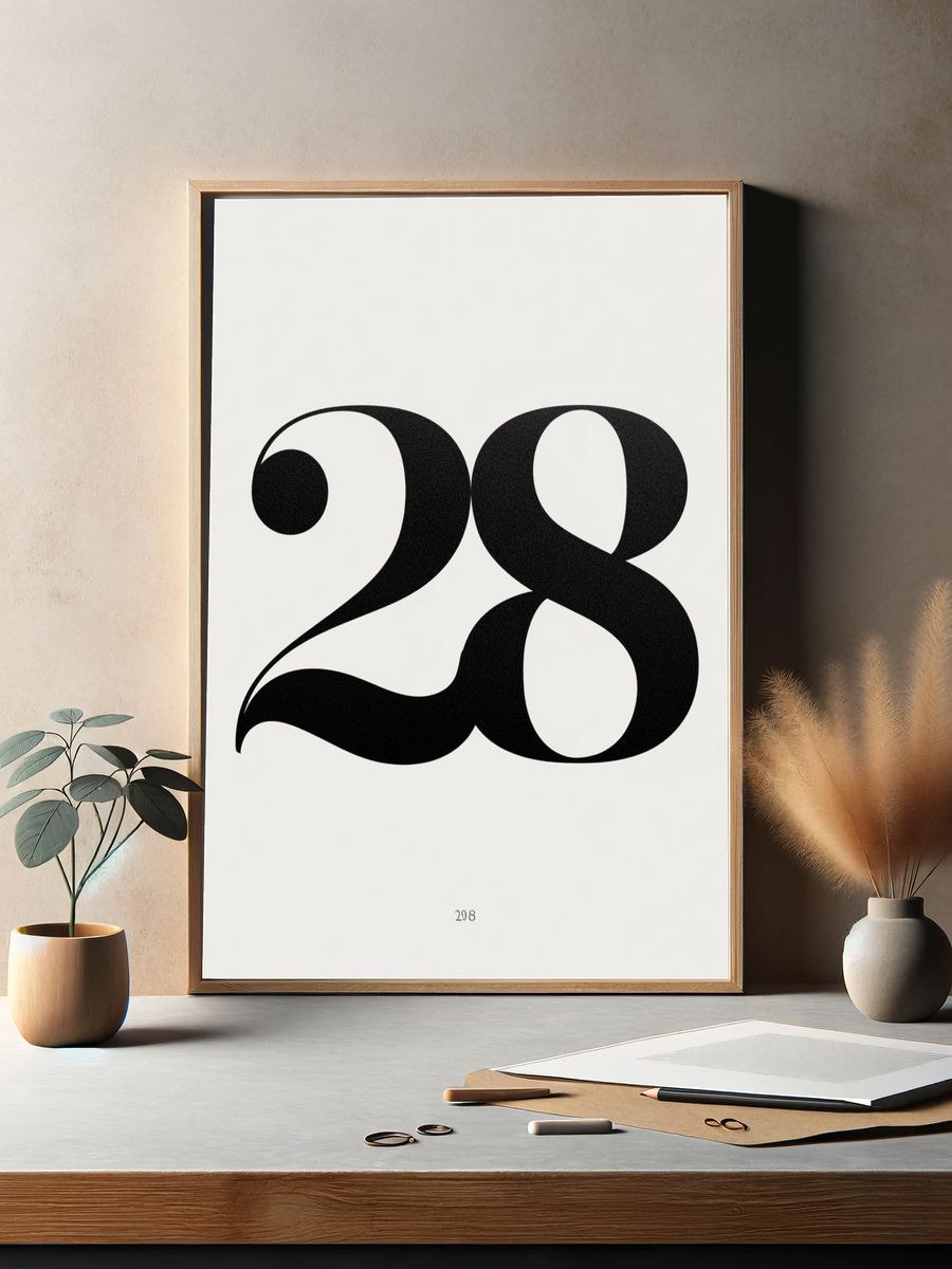 28 Typography Poster. — room view 2