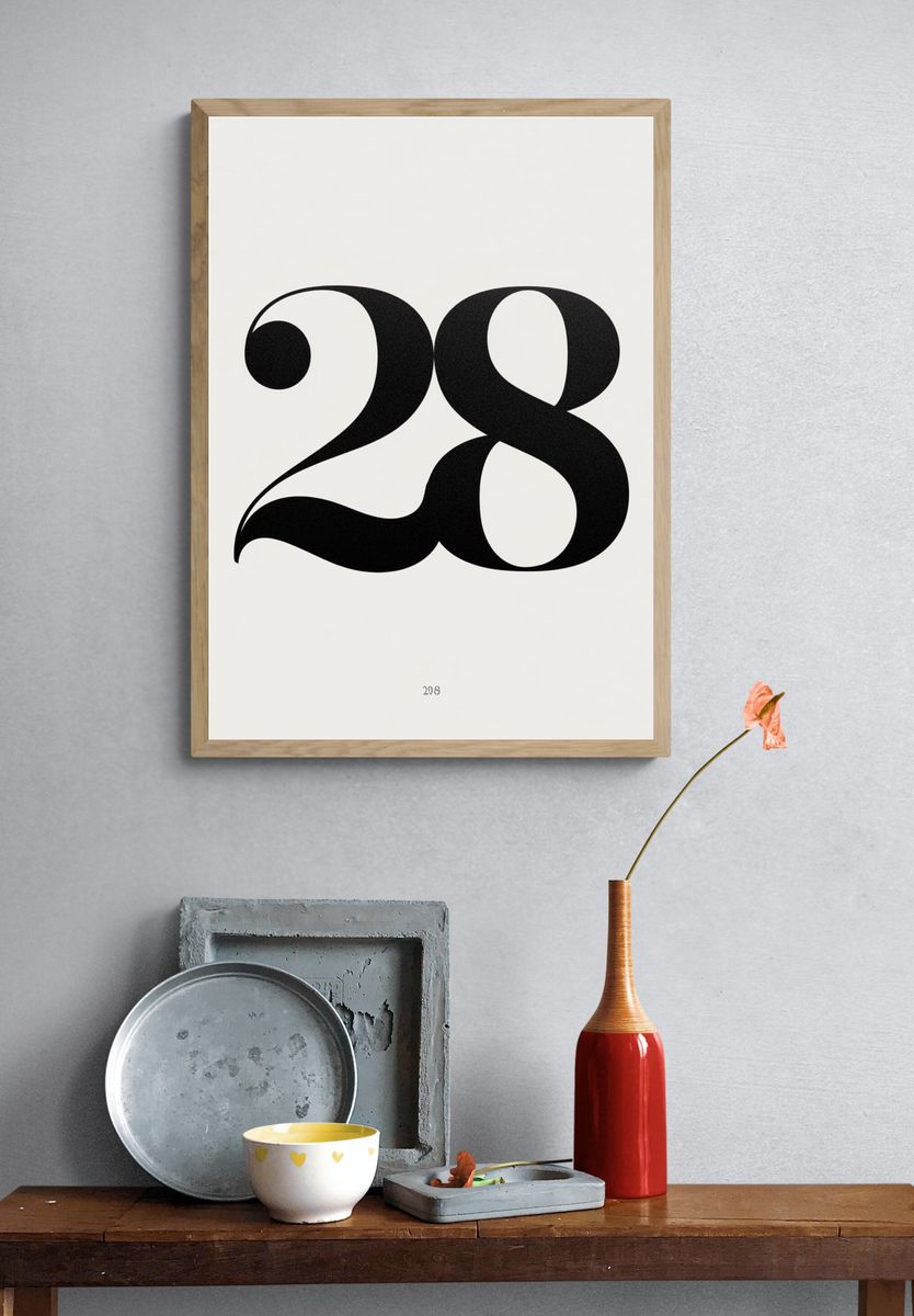 28 Typography Poster. — room view 3