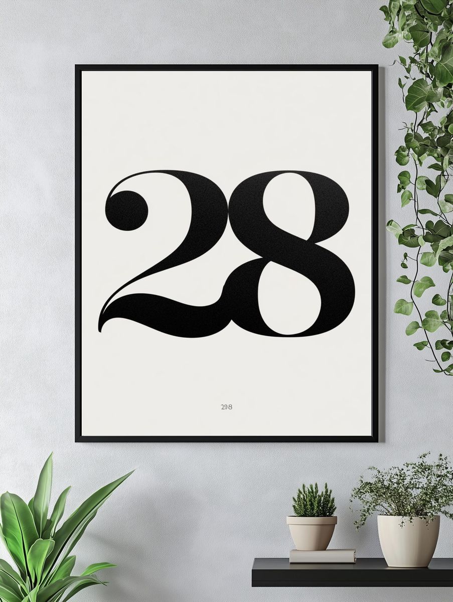 28 Typography Poster. — room view 4