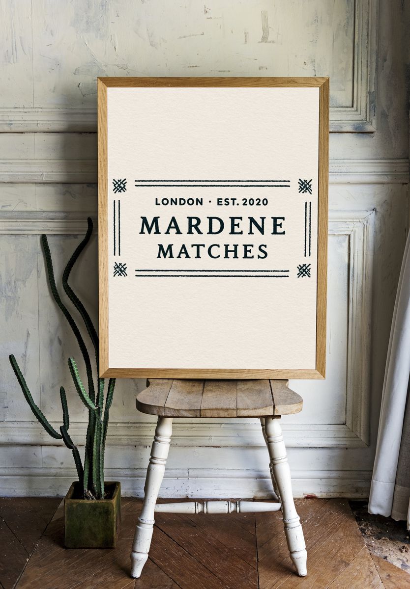 Mardene Matches Typography Print. — room view 1