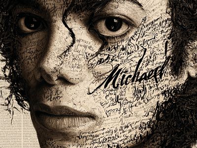 Michael Jackson Typography Portrait Poster. poster