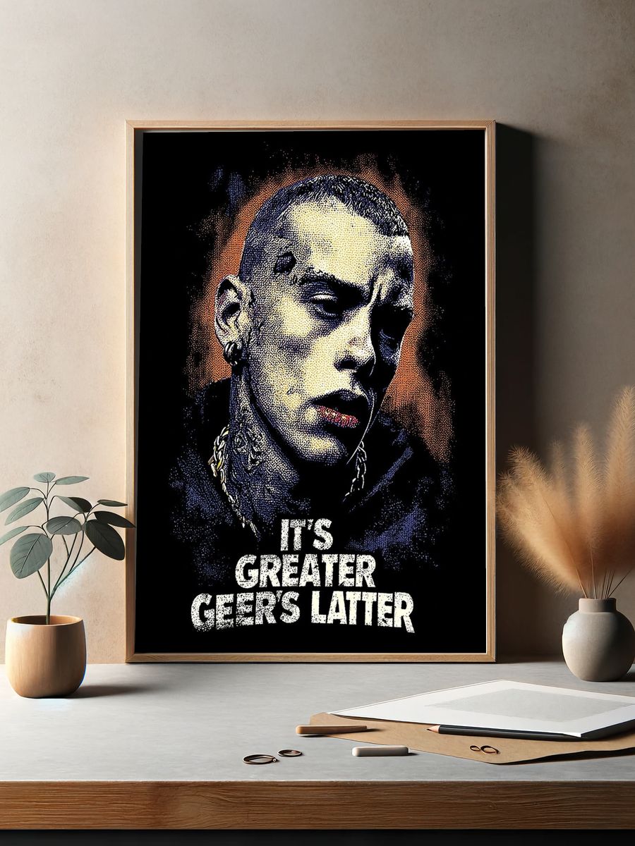 Xxxtentacion Typography Poster. — room view 2
