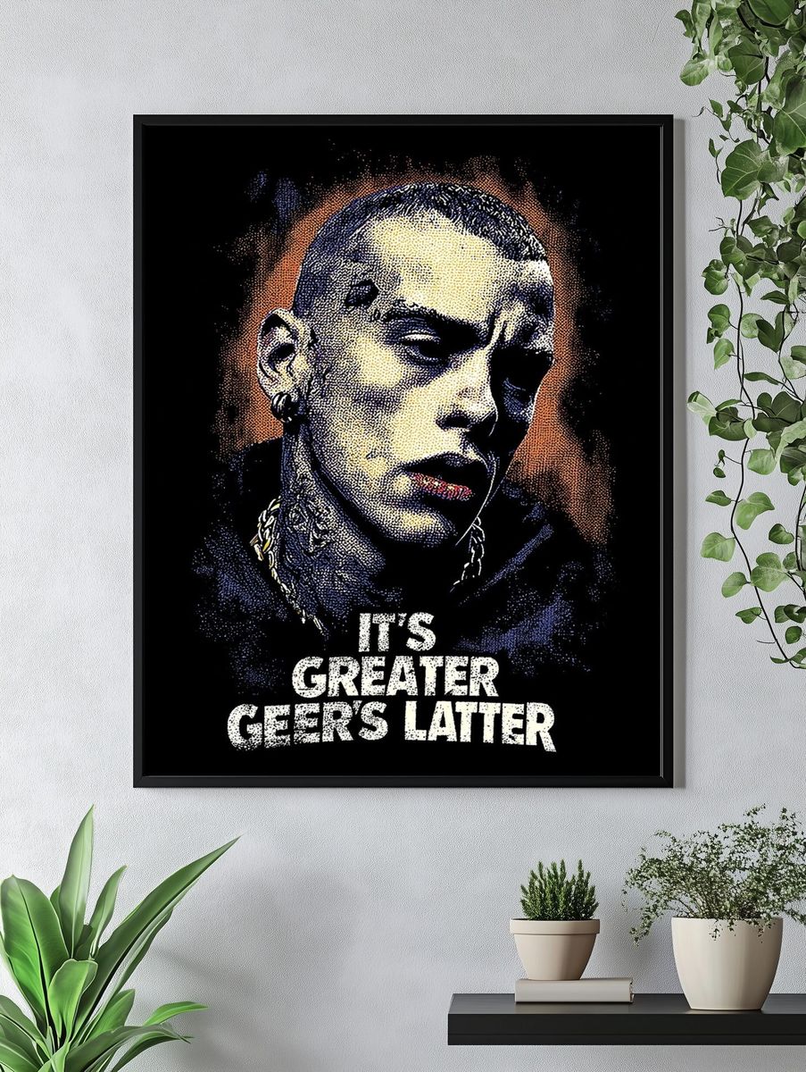 Xxxtentacion Typography Poster. — room view 4