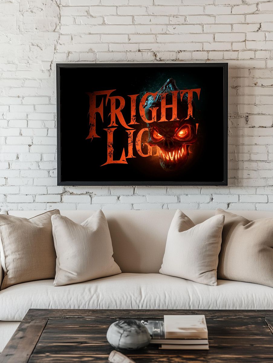 Fright Horror Typography Poster. — room view 1
